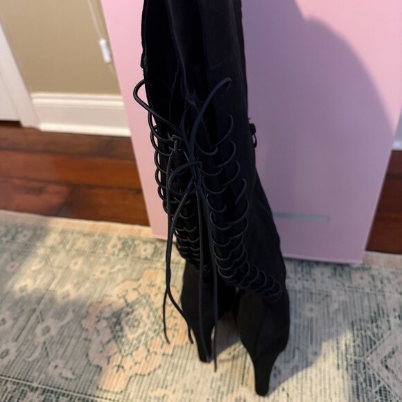 *Wide Calf / Thigh* 8.5WW Torrid Thigh High Black Heeled Boots - Picture 3 of 4